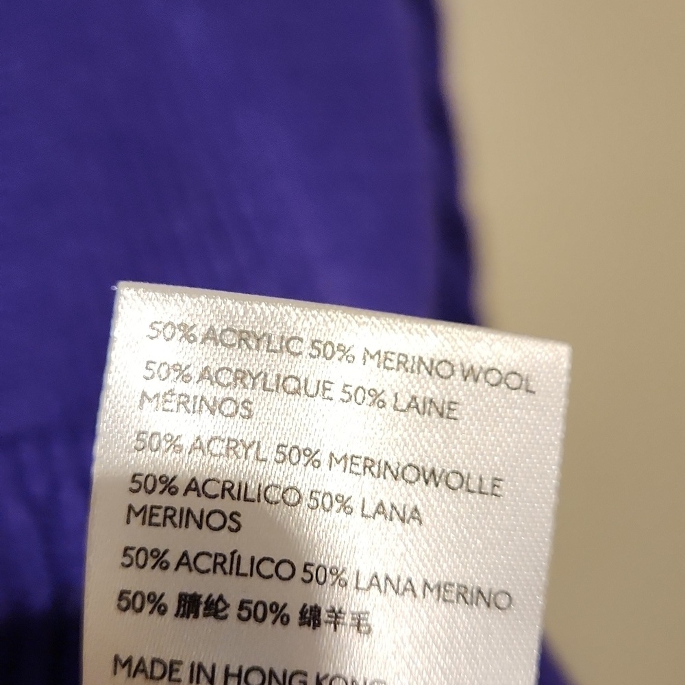 ❤️ ANTHROPOLOGIE MAEVE KIARA TEXTURED MERINO WOOL BLEND SWEATER, PURPLE, SMALL - Picture 11 of 13
